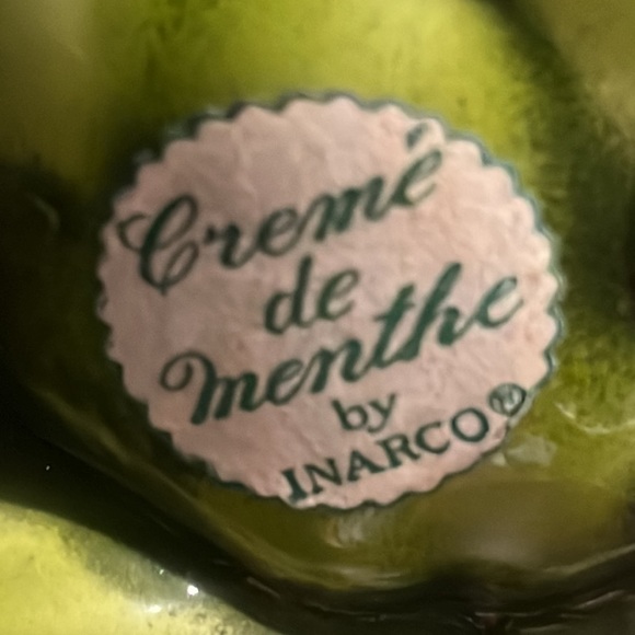 SOLD IN BUNDLE 1967 Inarco 3D Green Apples & Daisies Pitcher Creme de Menthe - Picture 7 of 11